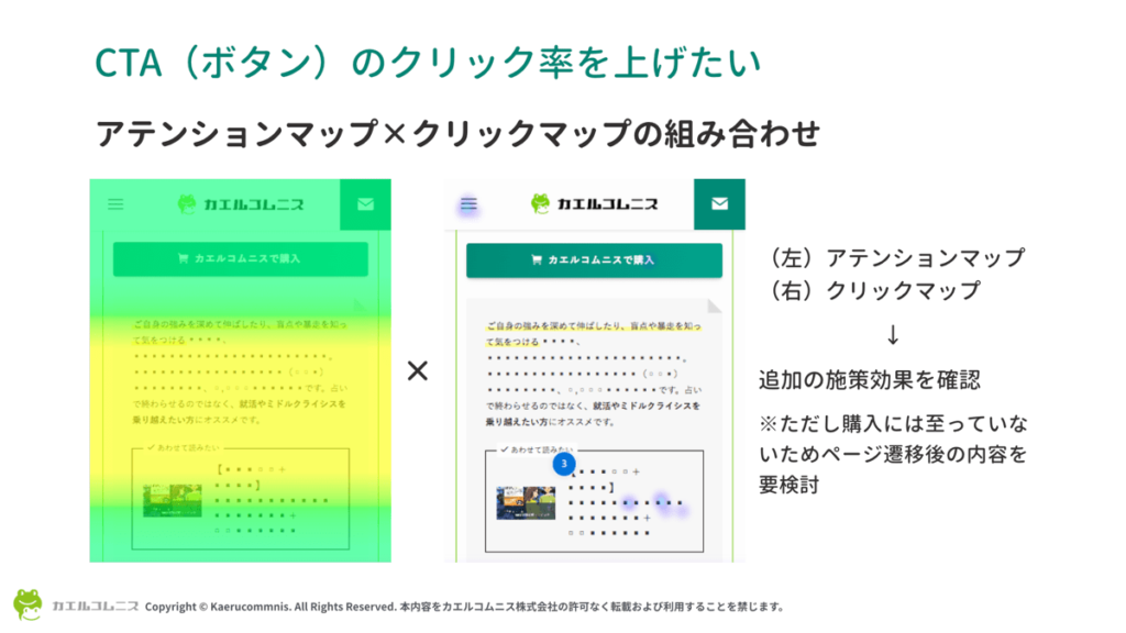 CTA(ボタン)のクリック率を上げたいなら、アテンションマップ×クリックマップの組み合わせ